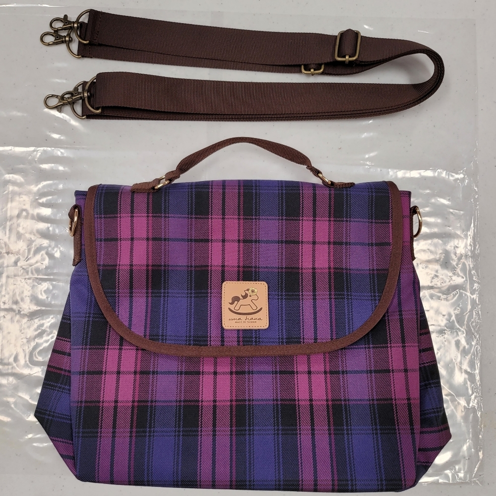 Waterproof Plaid Handbag Backpack Crossbody Bag - Picture 10 of 15